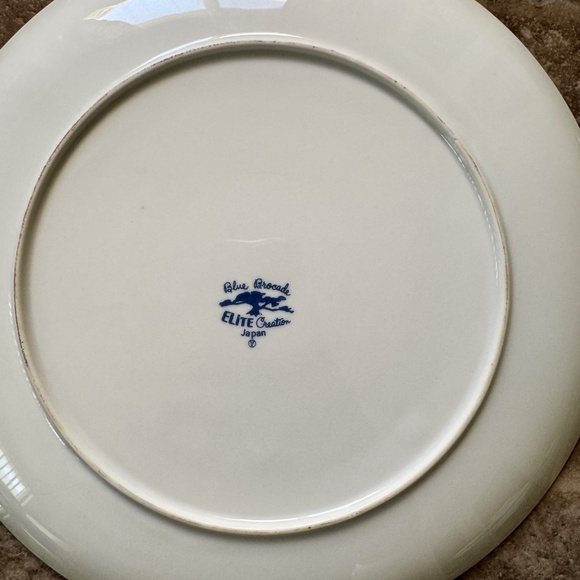 Set Of 2 Blue & White Plates. J&G Meakin Blue Onion UK. Blue Brocade Elite Japan - Picture 6 of 6